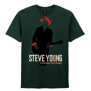 Forest Green Tee Shirt (Steve Young silhouette + Logo)